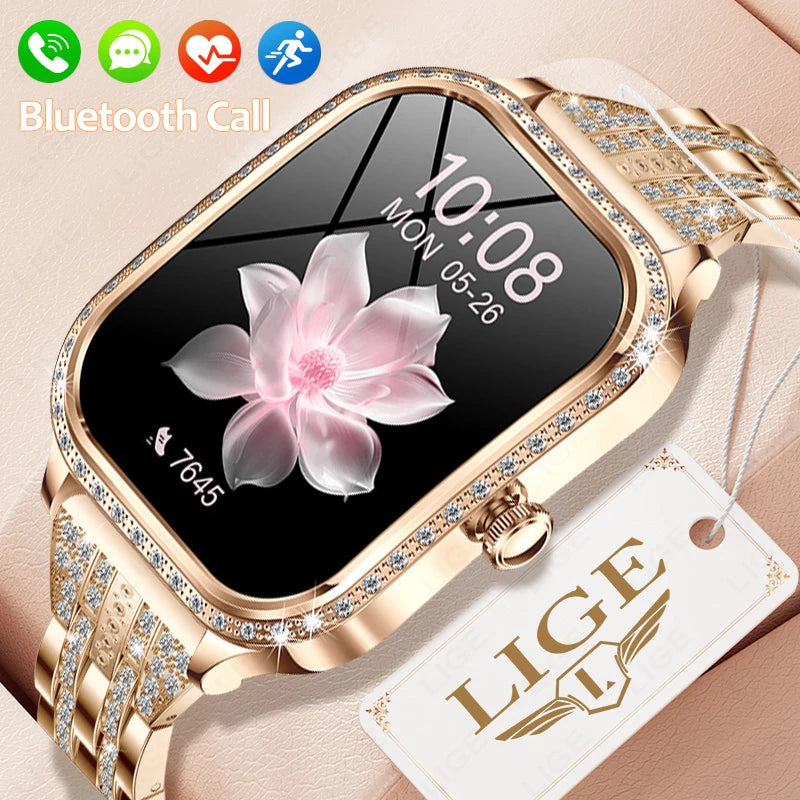 LIGE Smart Watch Women Waterproof Bluetooth Call Sports Fitness Heart Rate Monitor Smartwatch Mujer Digital Women's Smartwatches - MOBITECH  WATCH