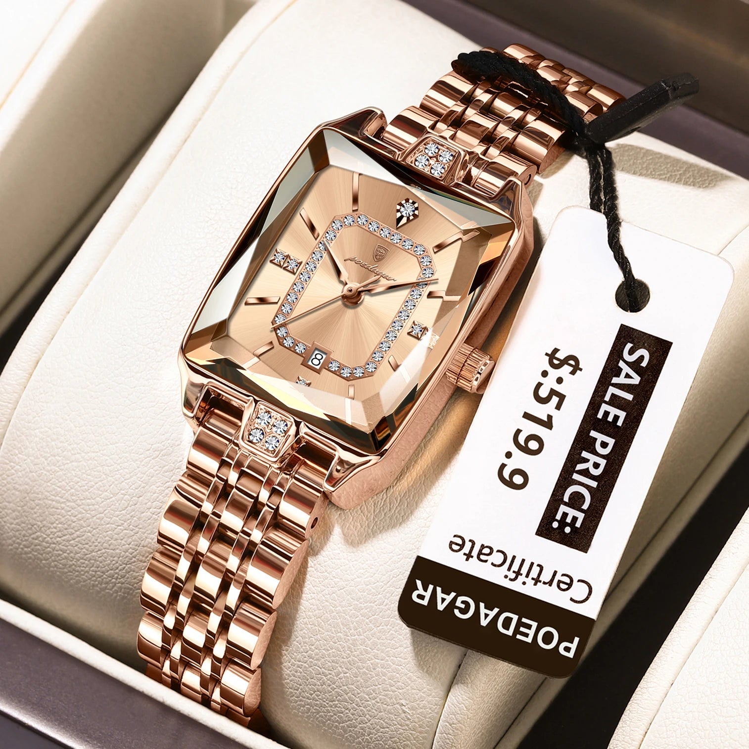 POEDAGAR Luxury Watch For Woman Waterproof Calendar High Quality Ladies Watch Stainless Steel Quartz Women's Watches Elegant+Box - MOBITECH  WATCH