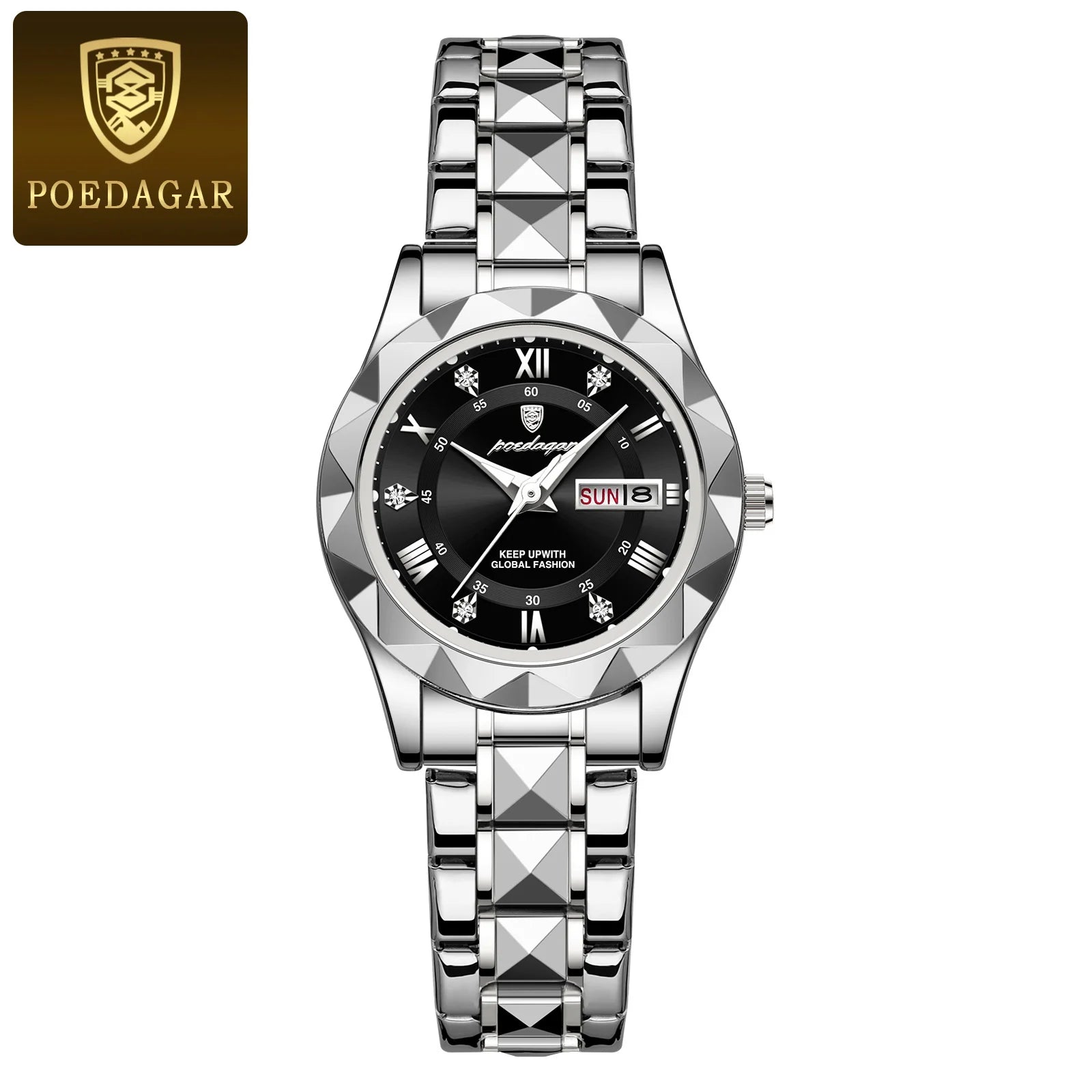 Luxury Ladies Dress Watch Luminous Waterproof Week Date Woman Wristwatch Stainless Steel Women Quartz Watches reloj+box - MOBITECH  WATCH