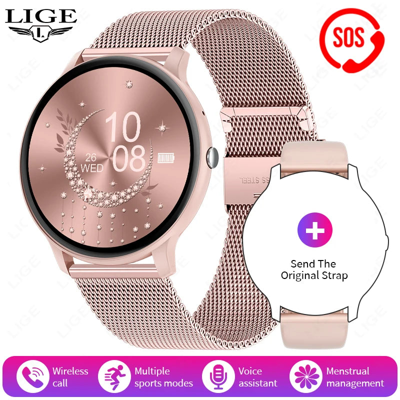 2025 New Smart Watch Women Men Bluetooth Call Sports Fitness Watches Heart Rate Health Monitor Smartwatch Ladies For Android iOS - MOBITECH  WATCH
