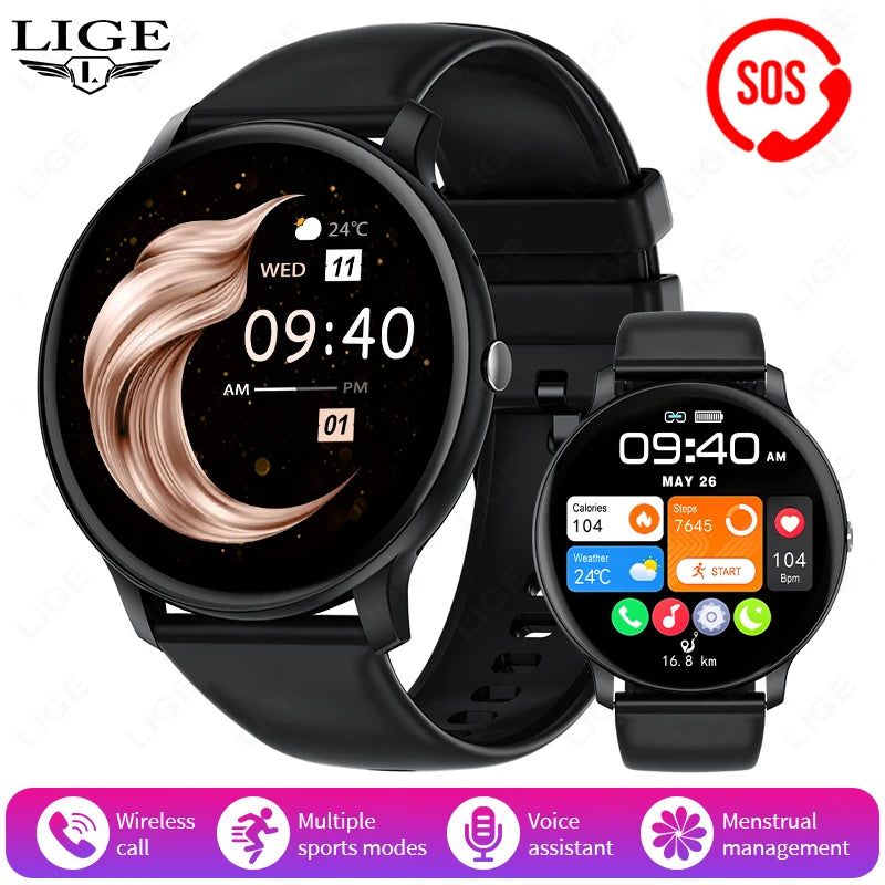 2025 New Smart Watch Women Men Bluetooth Call Sports Fitness Watches Heart Rate Health Monitor Smartwatch Ladies For Android iOS - MOBITECH  WATCH