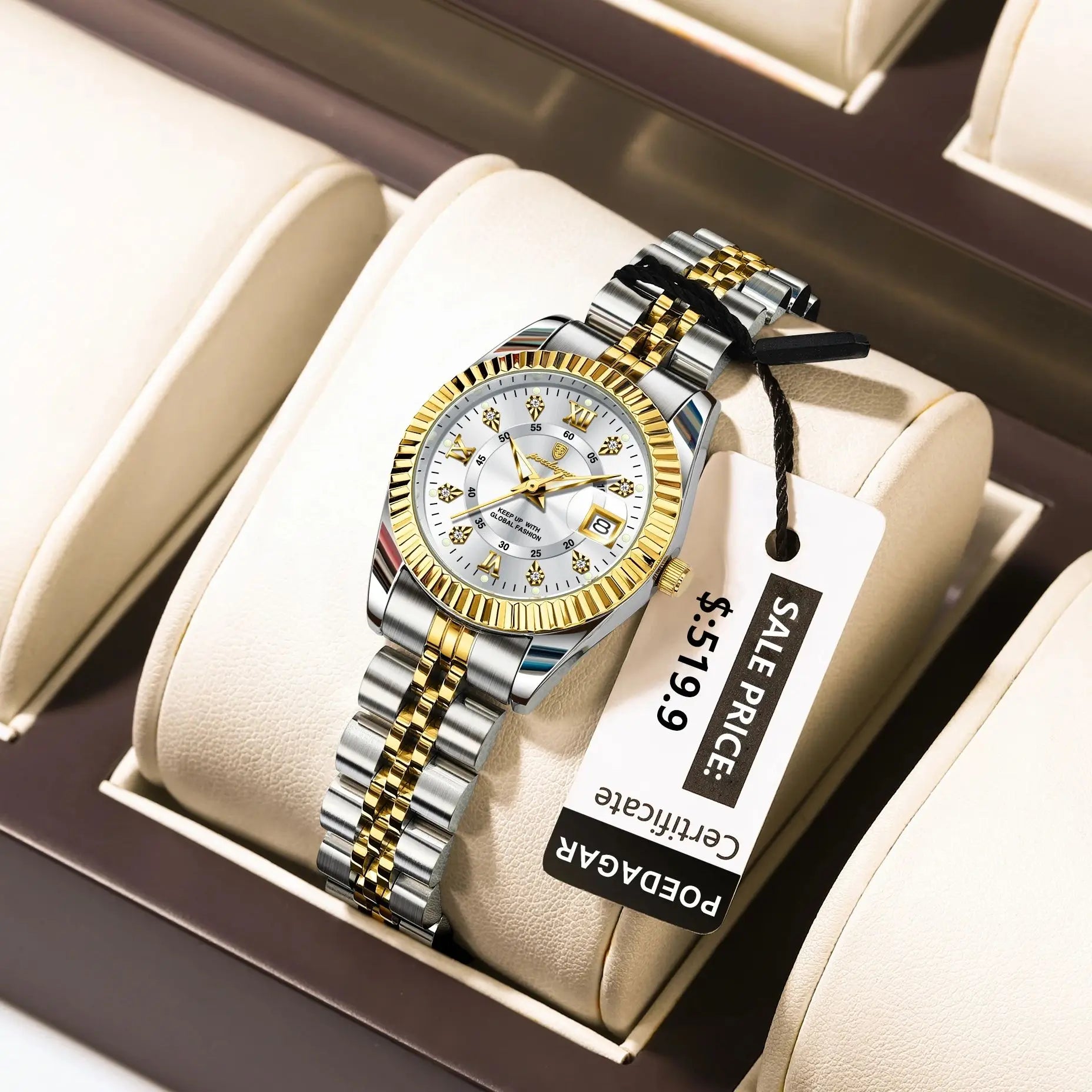 Luxury Elegant Watch for Women Waterproof Luminous Date Ladies Watch Stainless Steel Quartz Women's Watches Girl Reloj - MOBITECH  WATCH