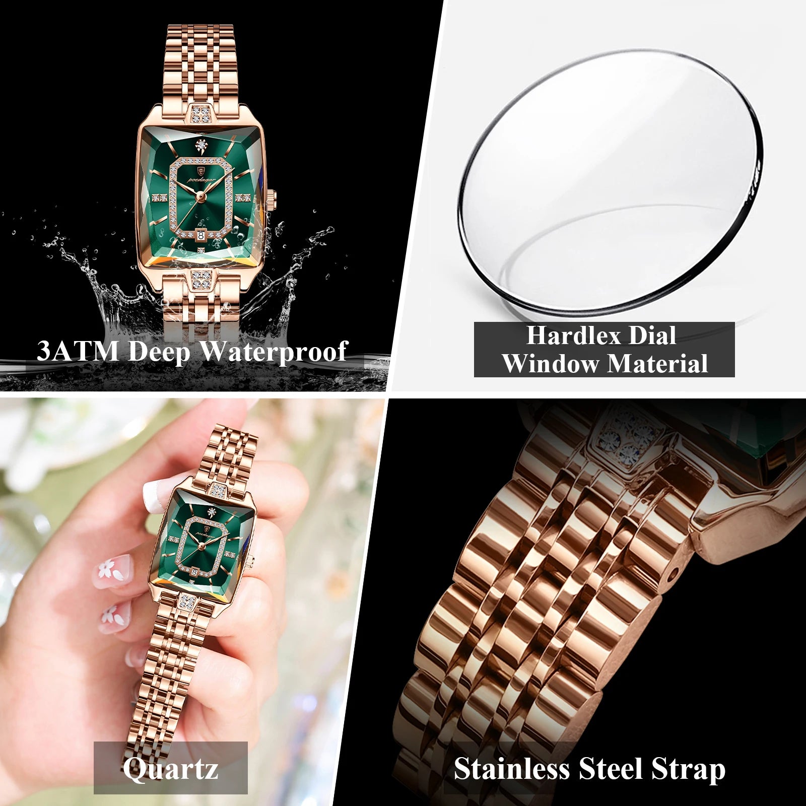 POEDAGAR Luxury Watch For Woman Waterproof Calendar High Quality Ladies Watch Stainless Steel Quartz Women's Watches Elegant+Box - MOBITECH  WATCH