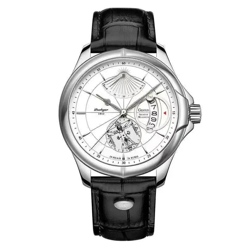 Luxury Business Men's Quartz Wristwatch Waterproof Luminous Date Leather Man Watch Fashion Watches For Men Reloj Hombre - MOBITECH  WATCH