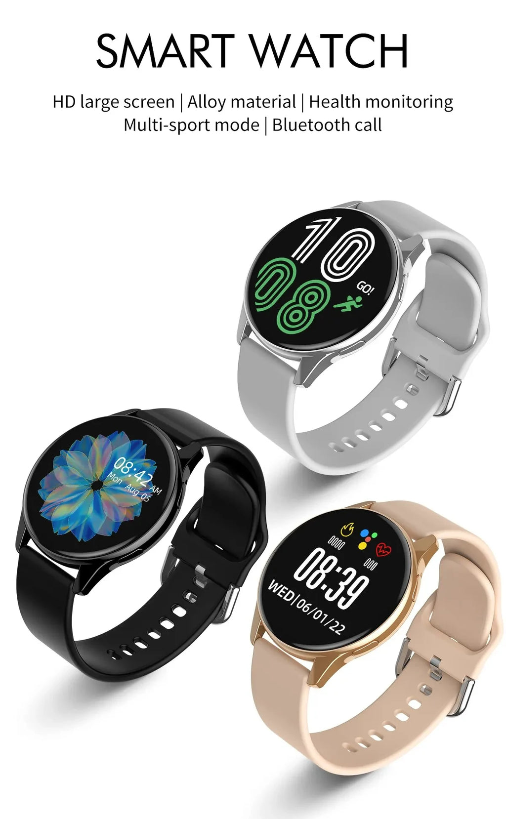 New Smart Watch 2025 Wireless Charging Smartwatch Bluetooth Calls Watches Men Women Fitness Bracelet Custom Watch Face +Box - MOBITECH  WATCH