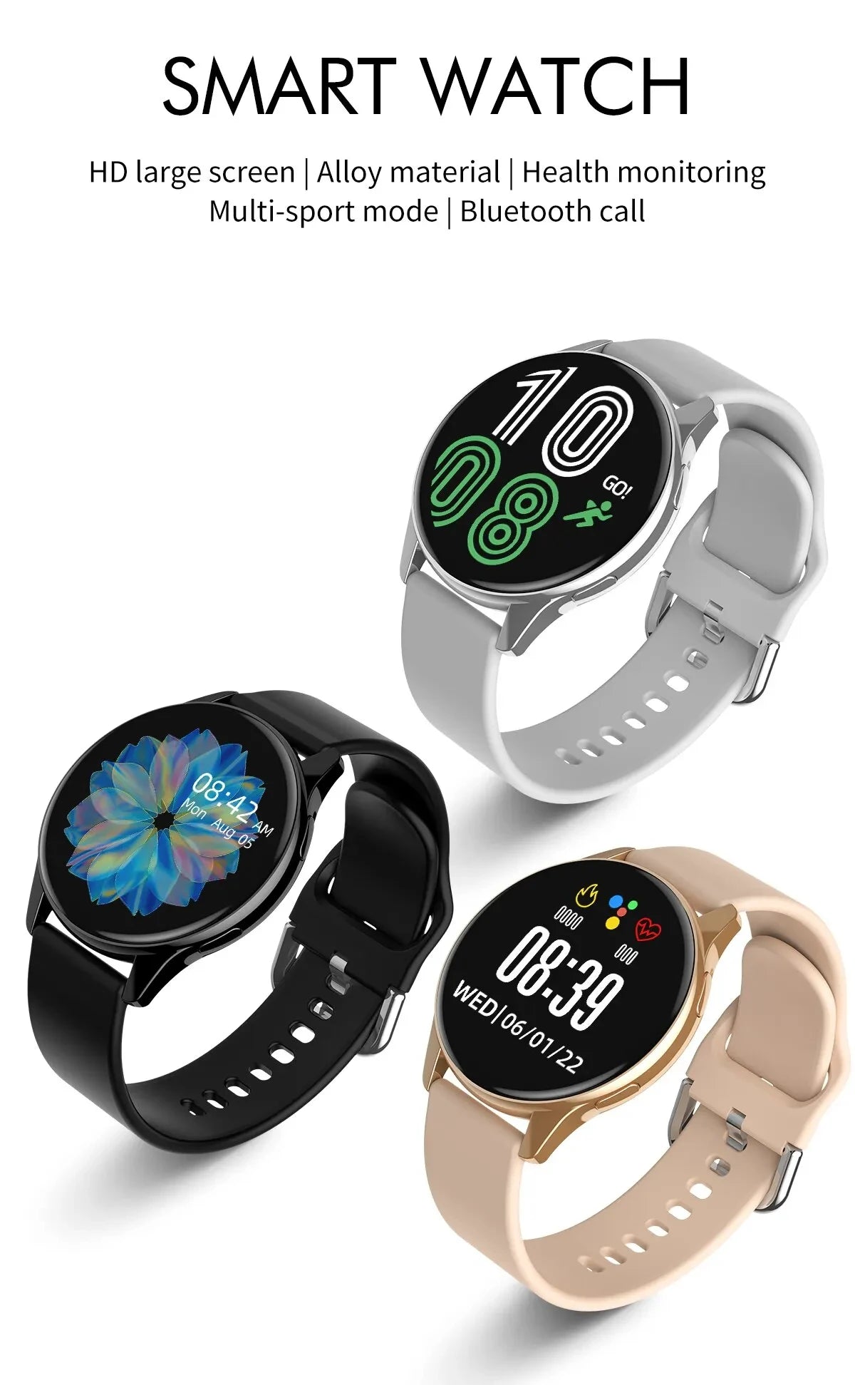 New Smart Watch 2025 Wireless Charging Smartwatch Bluetooth Calls Watches Men Women Fitness Bracelet Custom Watch Face +Box - MOBITECH  WATCH
