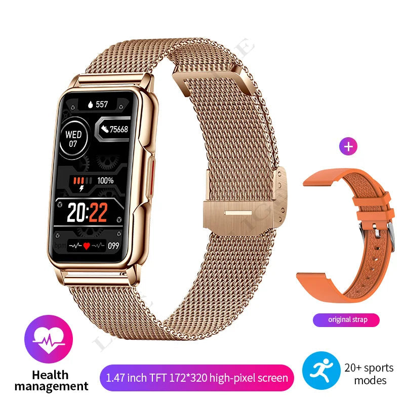 For Android IOS Smart Bracelet Women Smartwatch Men Heart Rate Blood Oxygen Waterproof Sport Smart Band Watch For Ladies +Gift - MOBITECH  WATCH