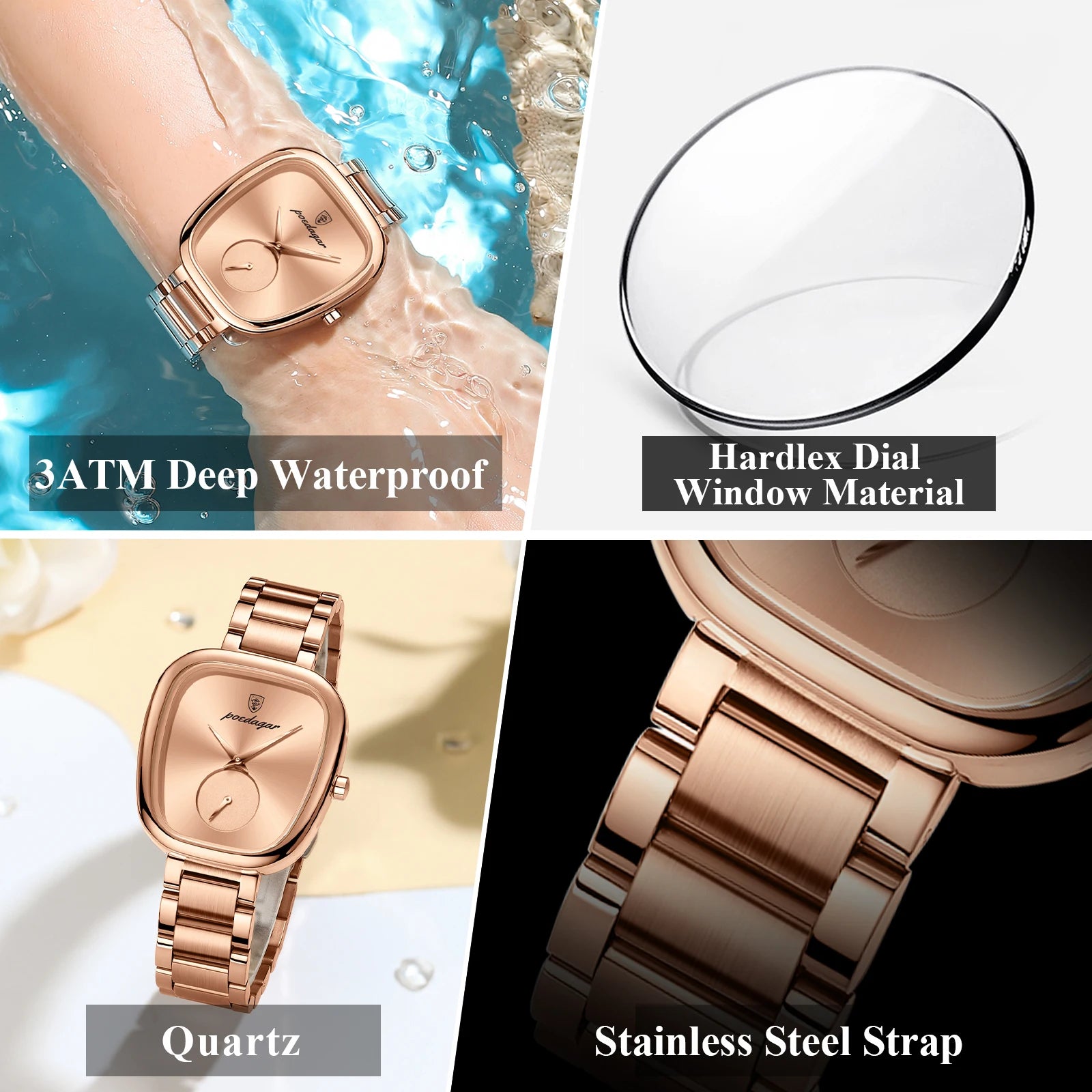 Luxury Elegant Watch For Woman Waterproof Stainless Steel Quartz Women's Watches Simple High Quality Ladies Wristwatch - MOBITECH  WATCH