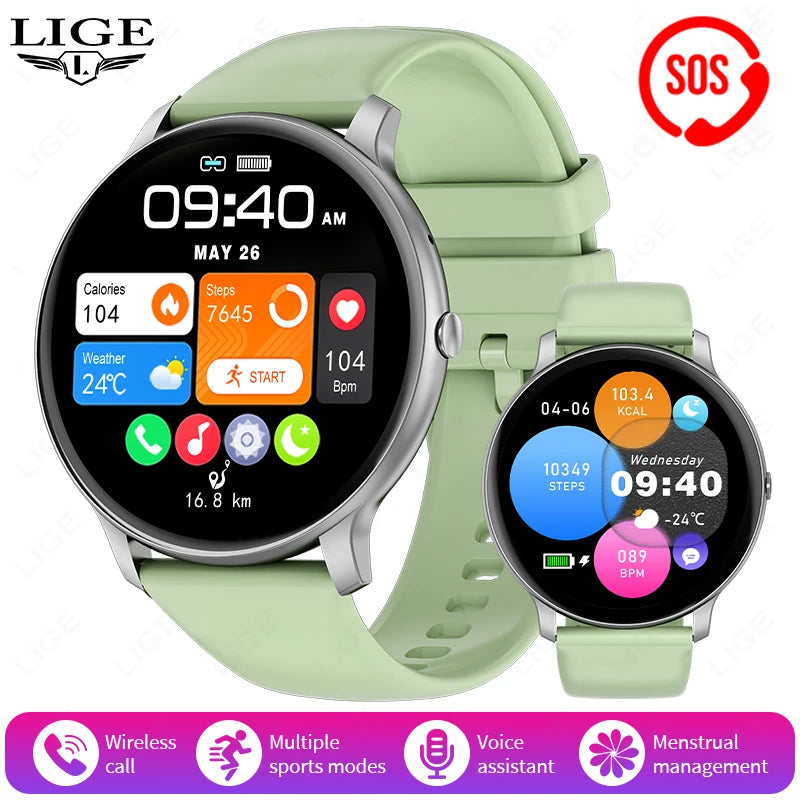 2025 New Smart Watch Women Men Bluetooth Call Sports Fitness Watches Heart Rate Health Monitor Smartwatch Ladies For Android iOS - MOBITECH  WATCH