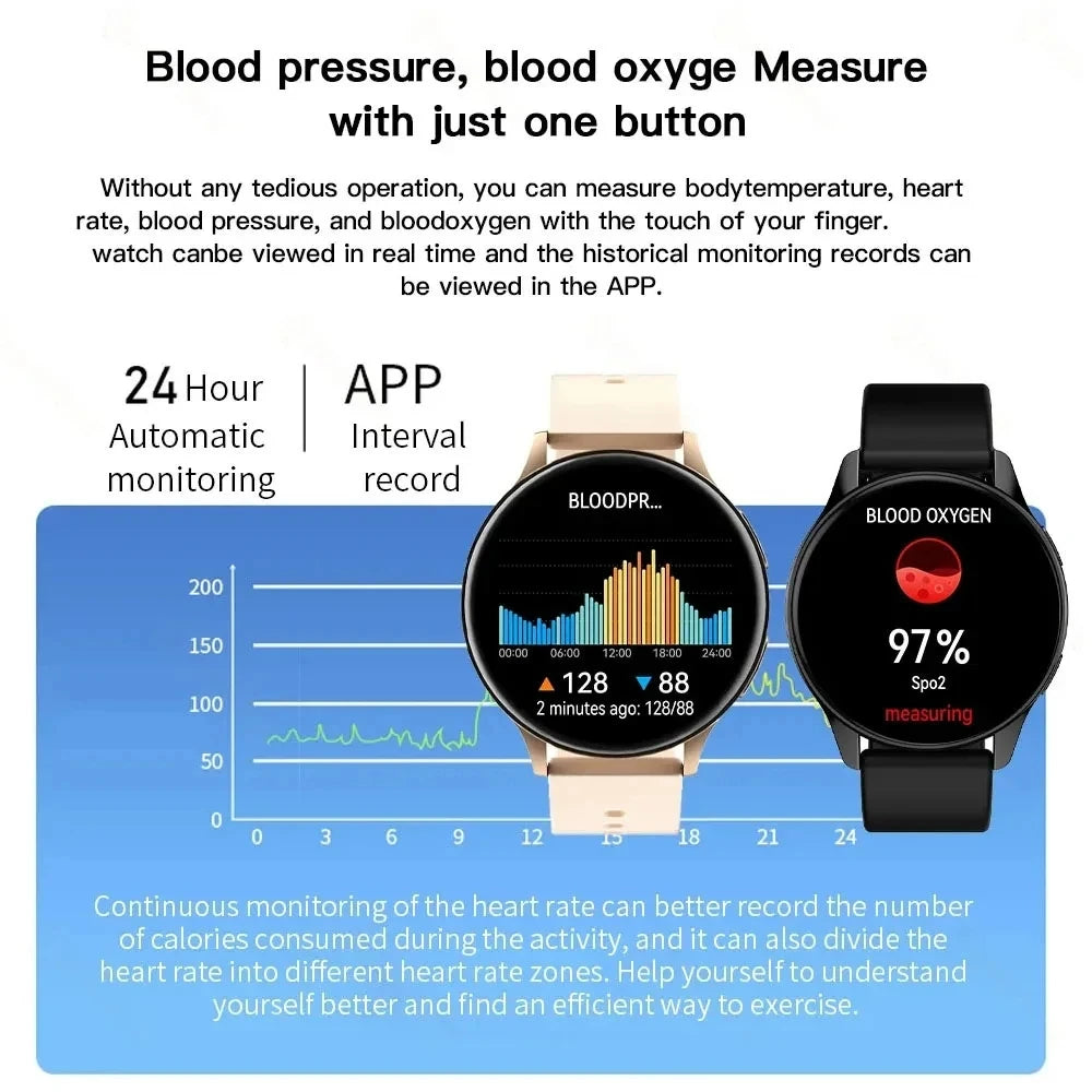 New Smart Watch 2025 Wireless Charging Smartwatch Bluetooth Calls Watches Men Women Fitness Bracelet Custom Watch Face +Box - MOBITECH  WATCH