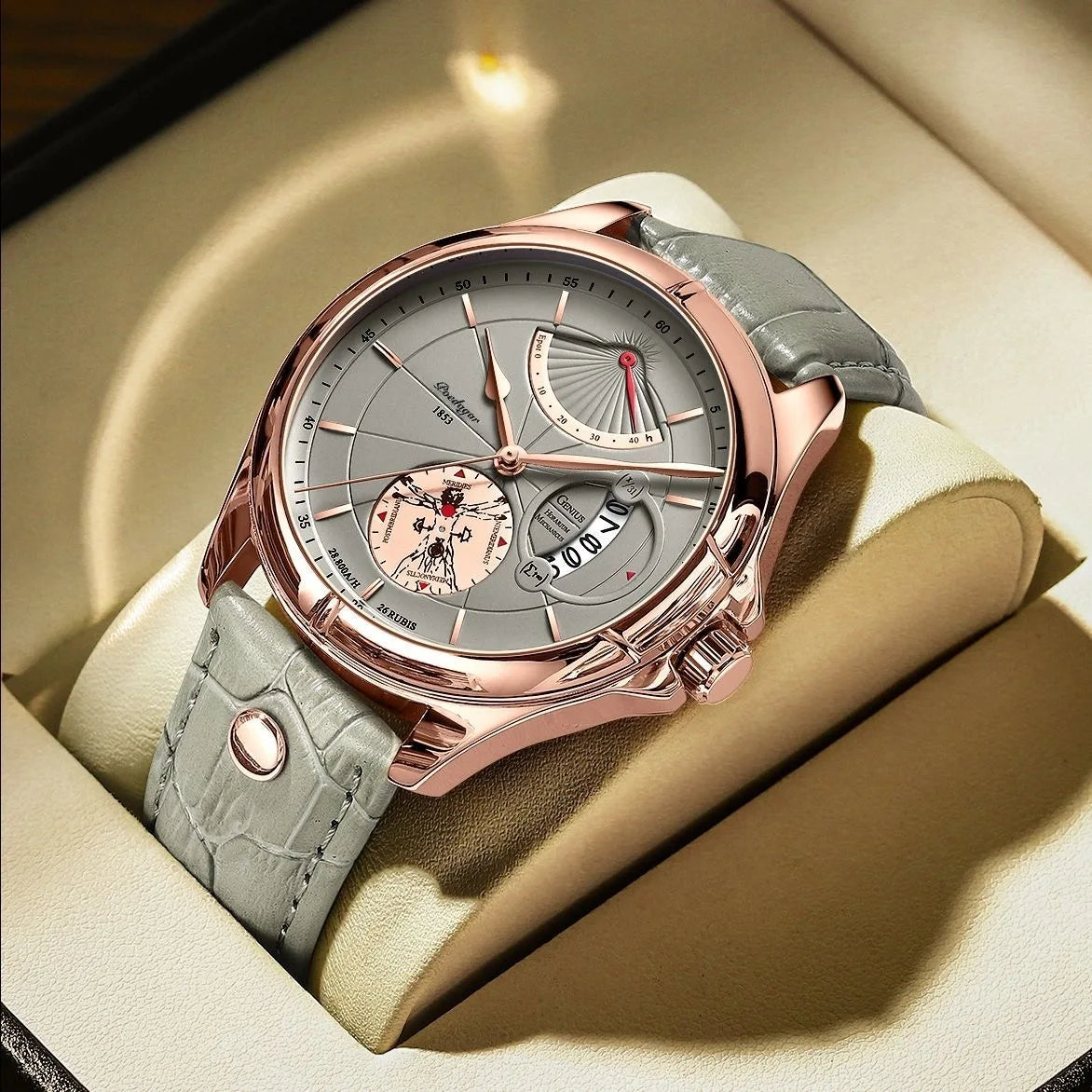 Luxury Business Men's Quartz Wristwatch Waterproof Luminous Date Leather Man Watch Fashion Watches For Men Reloj Hombre - MOBITECH  WATCH