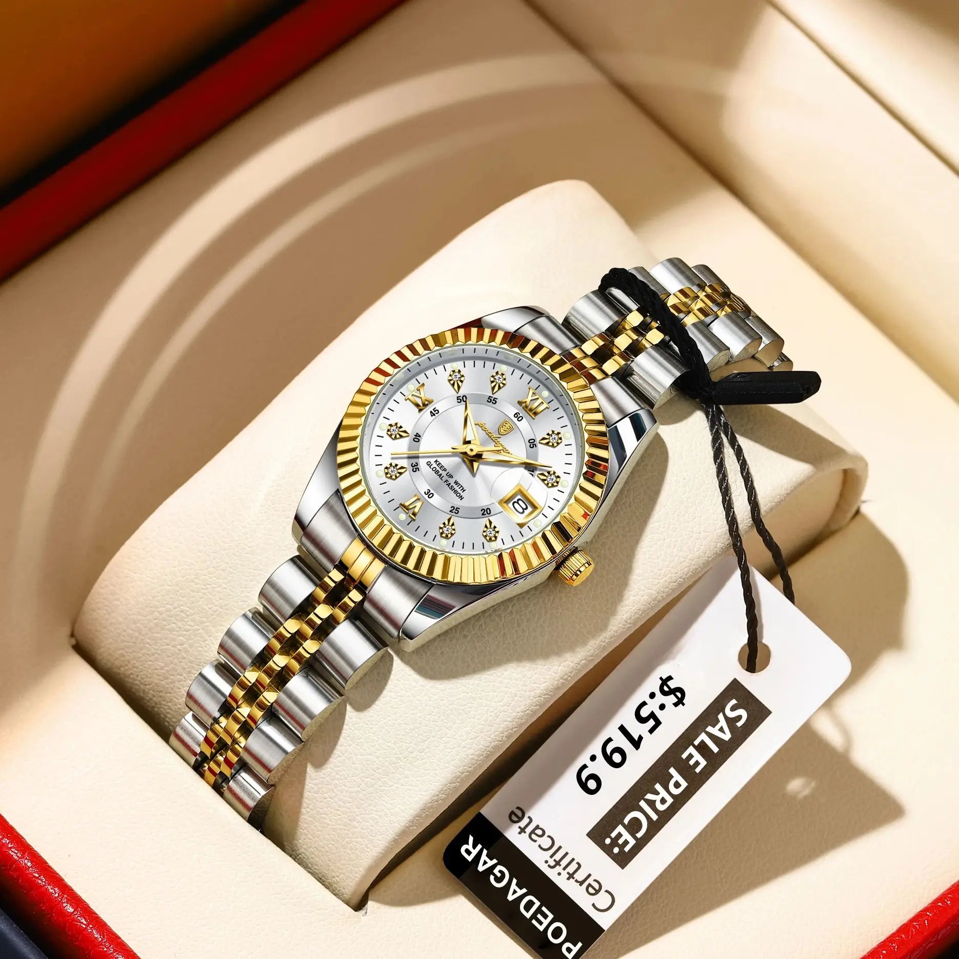 Luxury Elegant Watch for Women Waterproof Luminous Date Ladies Watch Stainless Steel Quartz Women's Watches Girl Reloj - MOBITECH  WATCH