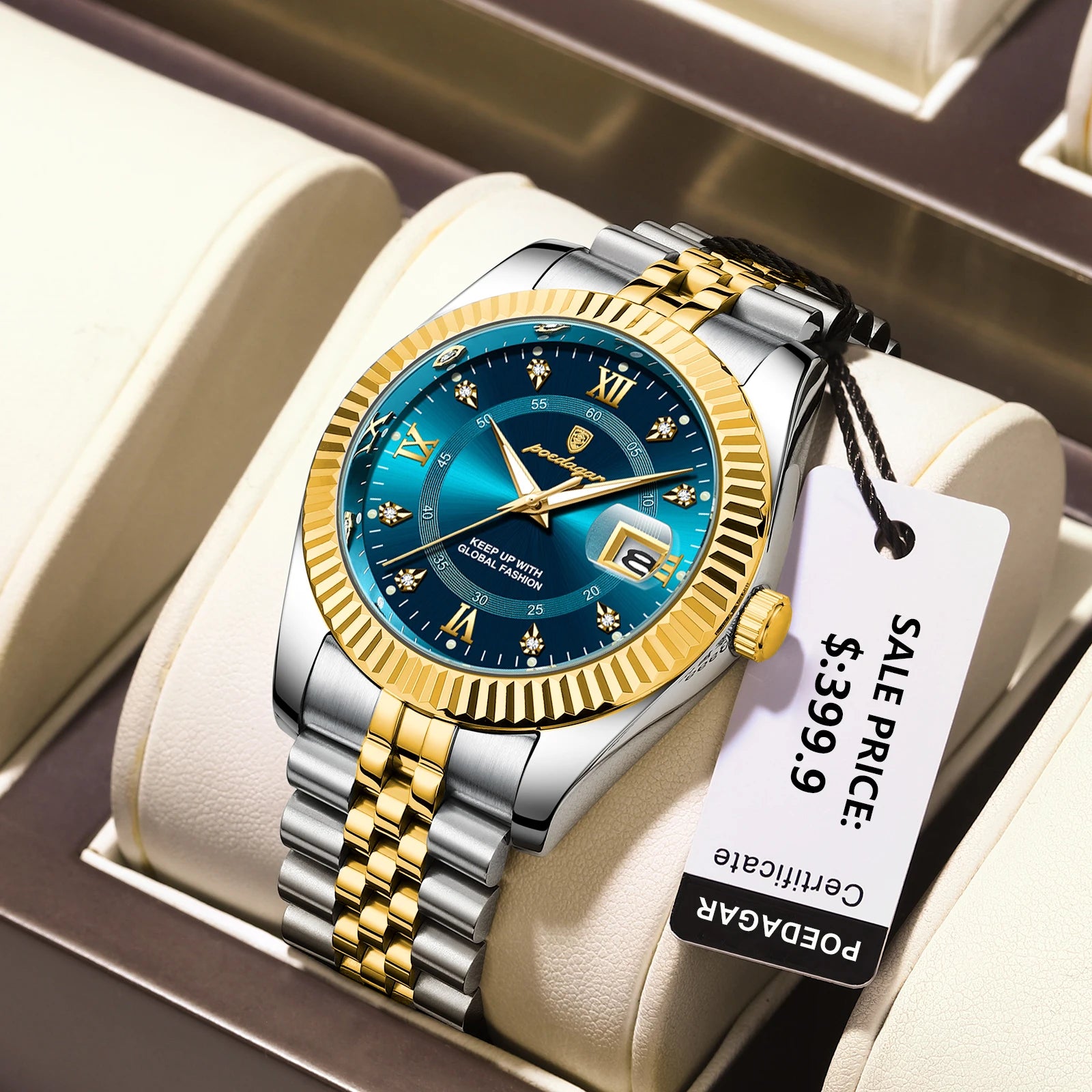 POEDAGAR Luxury Sport Wrist Watch For Man Waterproof Luminous Date Men Watch Quartz Stainless Steel Men's Watches Male Reloj+box - MOBITECH  WATCH