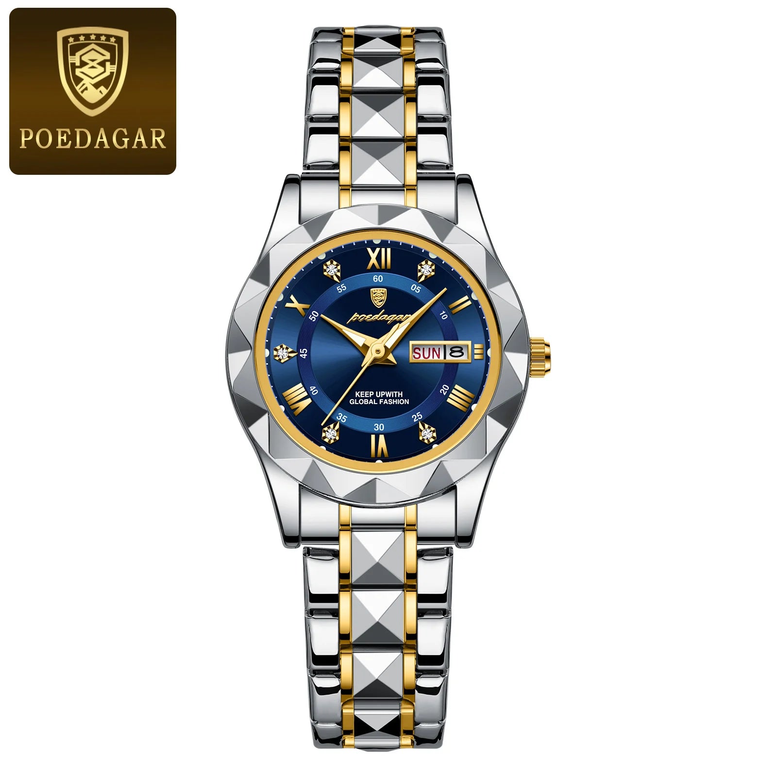 Luxury Ladies Dress Watch Luminous Waterproof Week Date Woman Wristwatch Stainless Steel Women Quartz Watches reloj+box - MOBITECH  WATCH