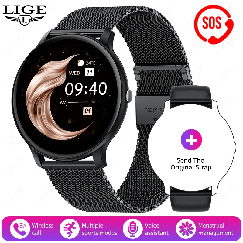 2025 New Smart Watch Women Men Bluetooth Call Sports Fitness Watches Heart Rate Health Monitor Smartwatch Ladies For Android iOS - MOBITECH  WATCH