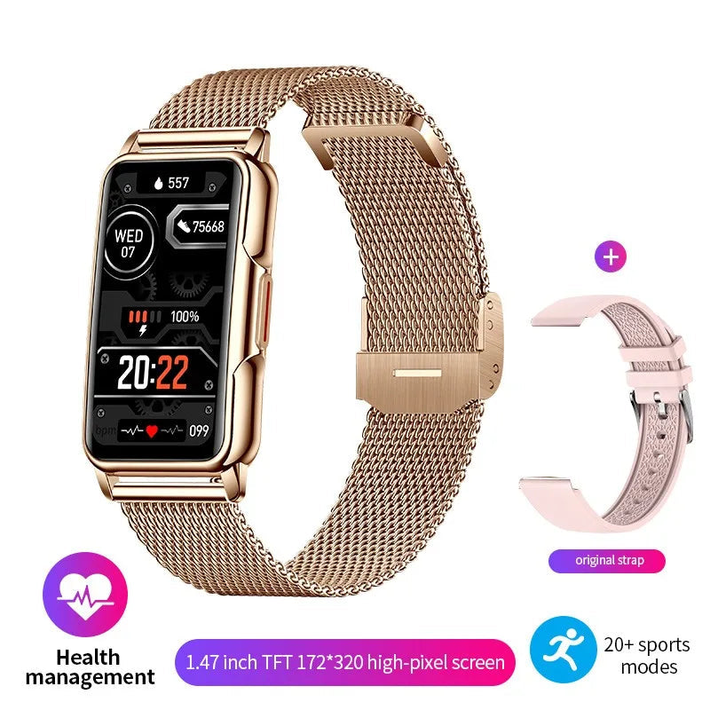 For Android IOS Smart Bracelet Women Smartwatch Men Heart Rate Blood Oxygen Waterproof Sport Smart Band Watch For Ladies +Gift - MOBITECH  WATCH