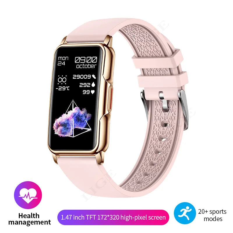 For Android IOS Smart Bracelet Women Smartwatch Men Heart Rate Blood Oxygen Waterproof Sport Smart Band Watch For Ladies +Gift - MOBITECH  WATCH
