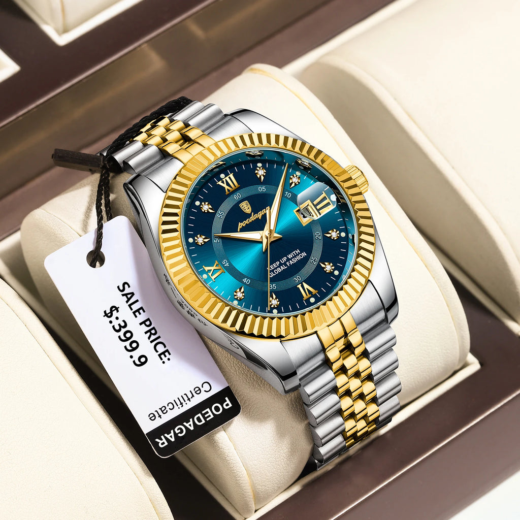 POEDAGAR Luxury Sport Wrist Watch For Man Waterproof Luminous Date Men Watch Quartz Stainless Steel Men's Watches Male Reloj+box - MOBITECH  WATCH