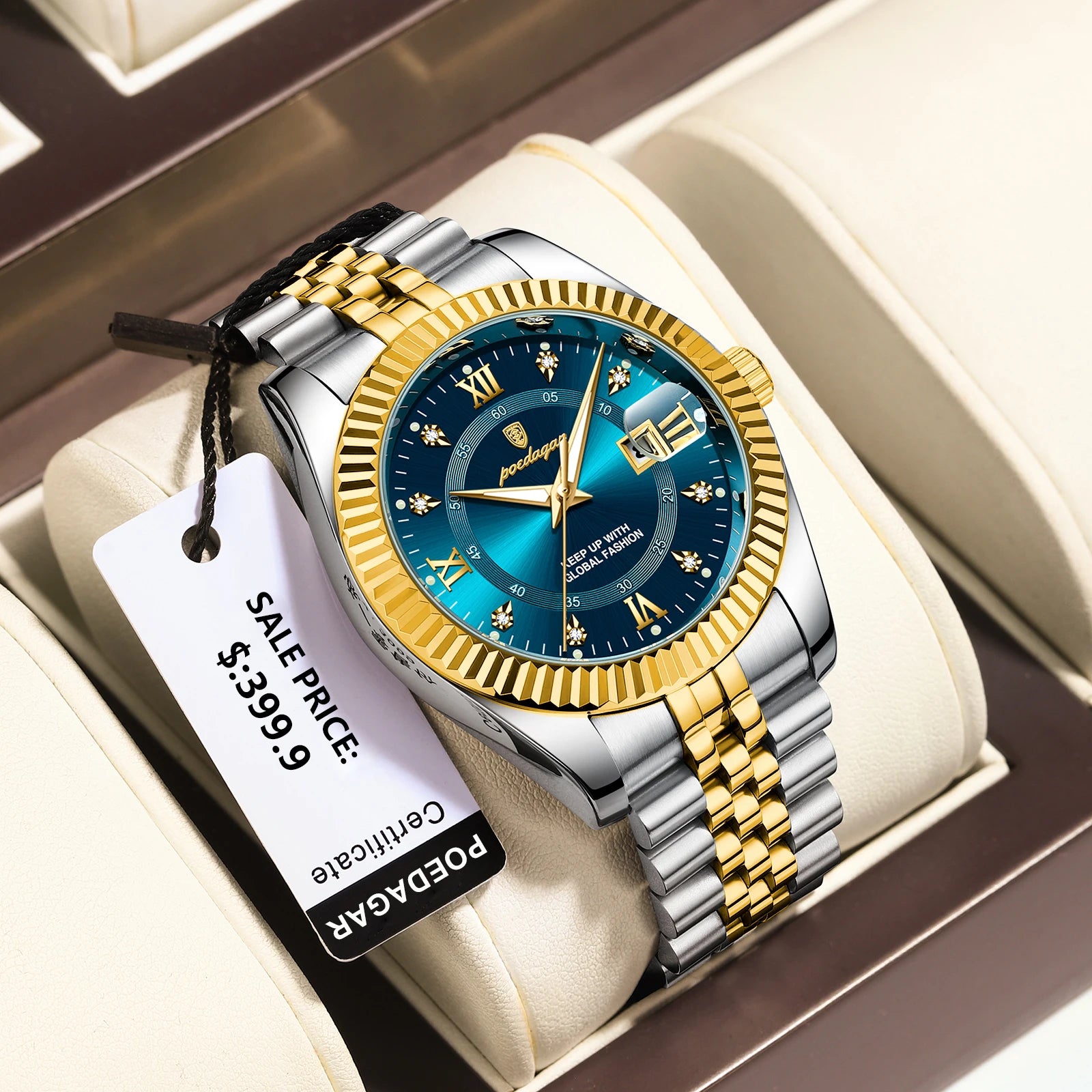 POEDAGAR Luxury Sport Wrist Watch For Man Waterproof Luminous Date Men Watch Quartz Stainless Steel Men's Watches Male Reloj+box - MOBITECH  WATCH