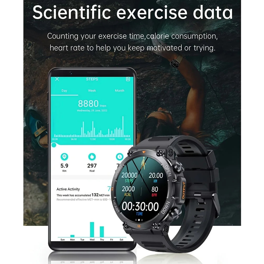 K56Pro Smart Watch for Men Heart Rate Blood Bluetooth Sport 400mAh Long Standby 1.39 Inch 360*360 HD Screen Outdoors Smartwatch - MOBITECH  WATCH