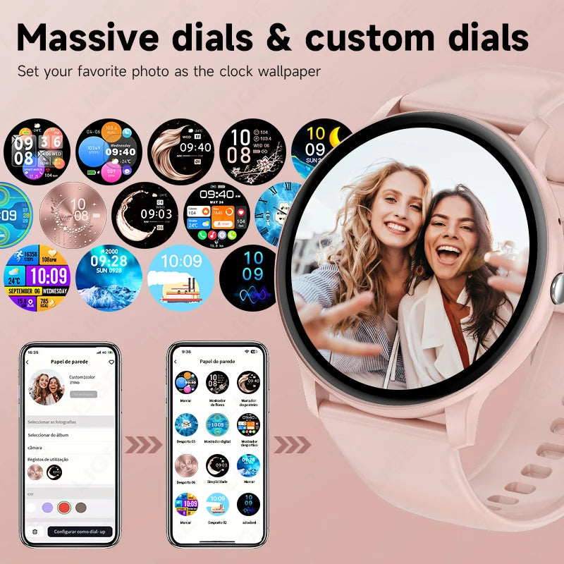 2025 New Smart Watch Women Men Bluetooth Call Sports Fitness Watches Heart Rate Health Monitor Smartwatch Ladies For Android iOS - MOBITECH  WATCH