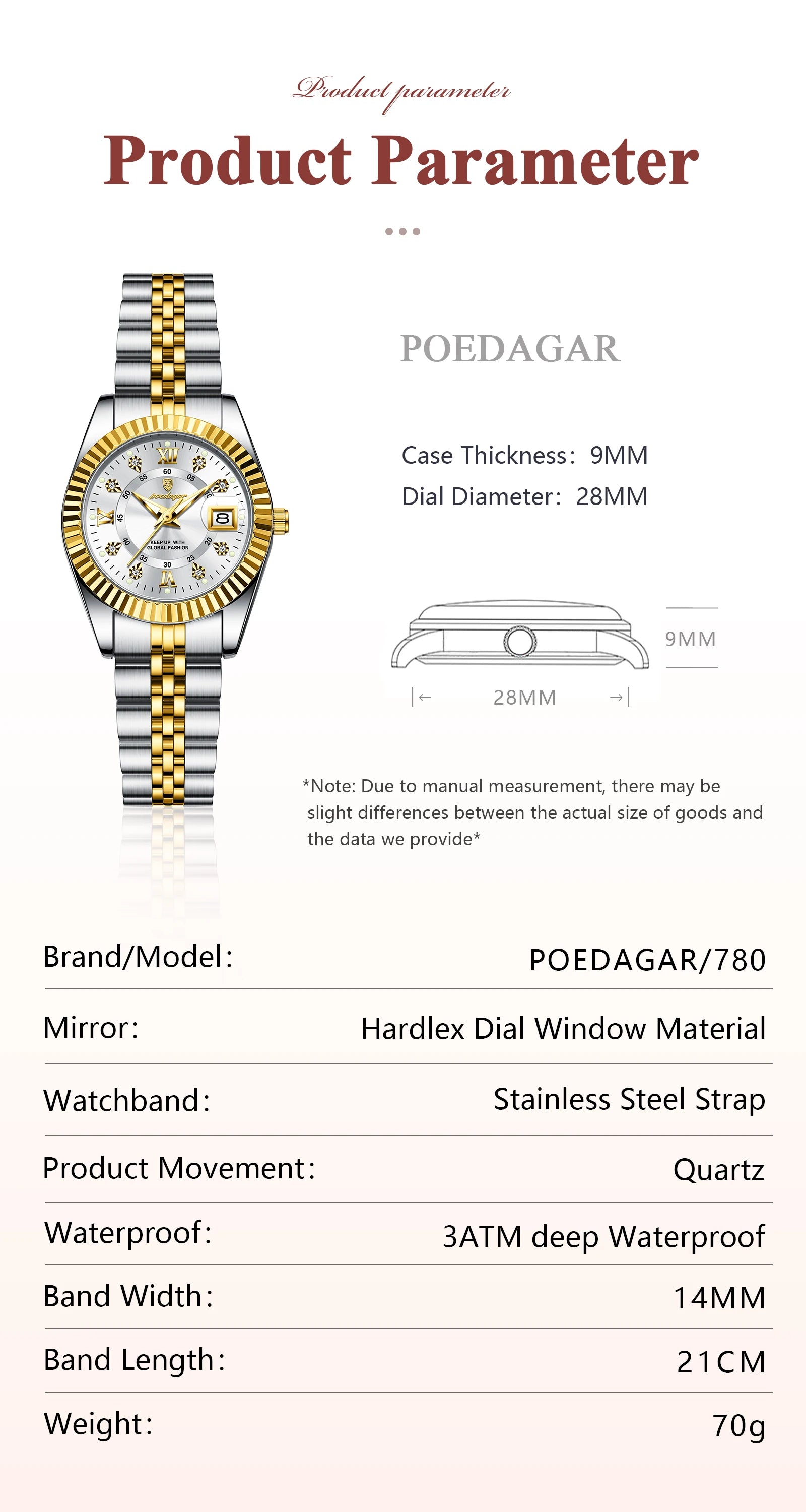 Luxury Elegant Watch for Women Waterproof Luminous Date Ladies Watch Stainless Steel Quartz Women's Watches Girl Reloj - MOBITECH  WATCH
