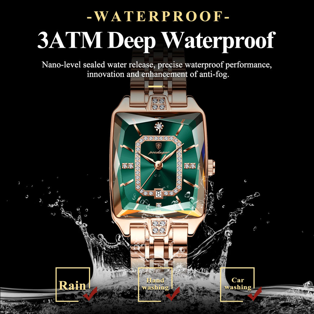POEDAGAR Luxury Watch For Woman Waterproof Calendar High Quality Ladies Watch Stainless Steel Quartz Women's Watches Elegant+Box - MOBITECH  WATCH