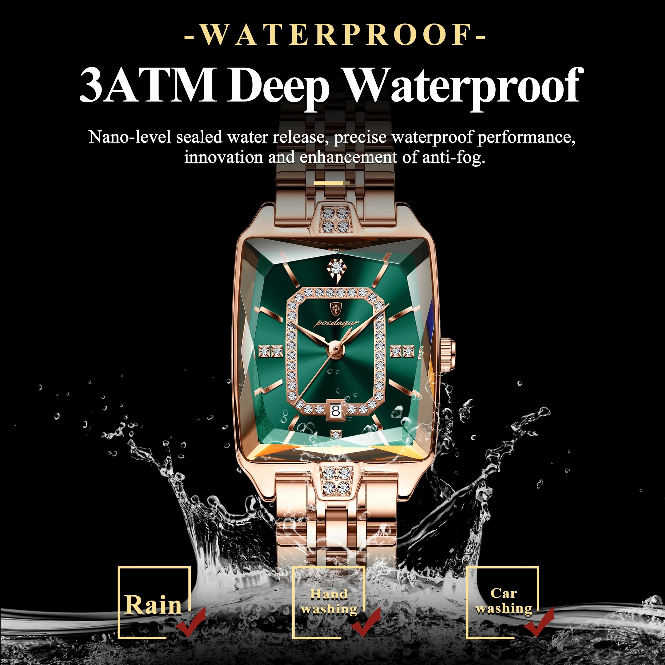 POEDAGAR Luxury Watch For Woman Waterproof Calendar High Quality Ladies Watch Stainless Steel Quartz Women's Watches Elegant+Box - MOBITECH  WATCH
