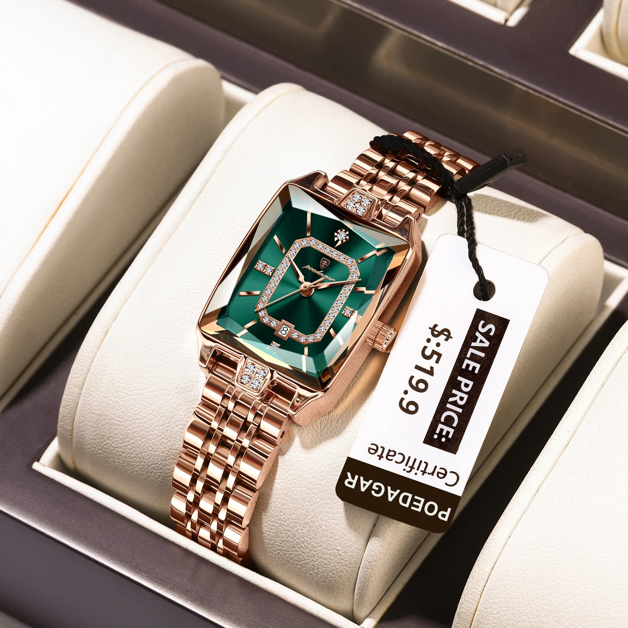POEDAGAR Luxury Watch For Woman Waterproof Calendar High Quality Ladies Watch Stainless Steel Quartz Women's Watches Elegant+Box - MOBITECH  WATCH