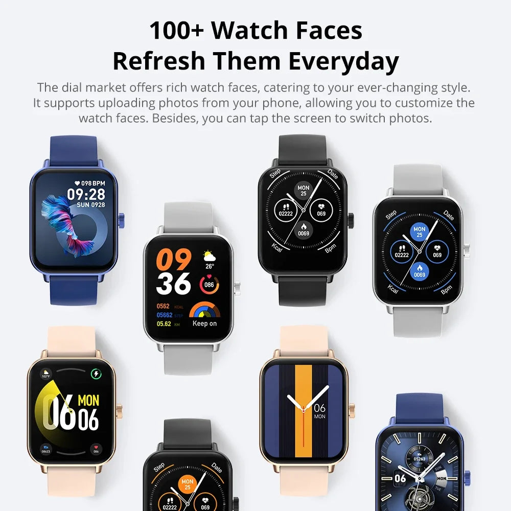COLMI P81 Voice Calling Smart Watch Ultra 1.9 inch Screen 24H Health Monitor 100+ Sports Modes, Bluetooth Smartwatch Men Women - MOBITECH  WATCH