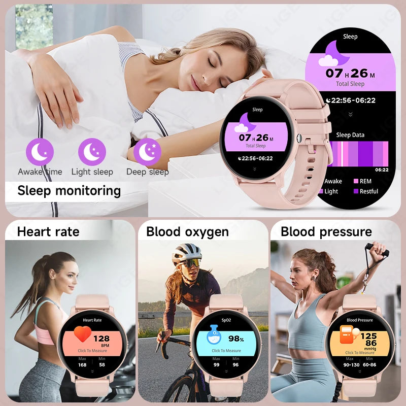 2025 New Smart Watch Women Men Bluetooth Call Sports Fitness Watches Heart Rate Health Monitor Smartwatch Ladies For Android iOS - MOBITECH  WATCH
