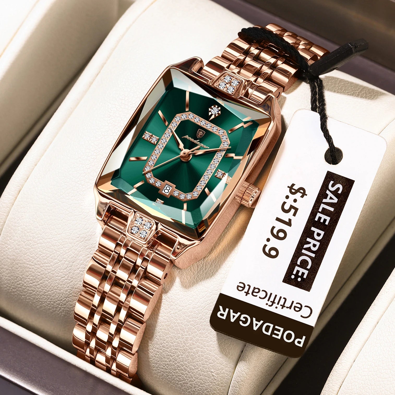 POEDAGAR Luxury Watch For Woman Waterproof Calendar High Quality Ladies Watch Stainless Steel Quartz Women's Watches Elegant+Box - MOBITECH  WATCH