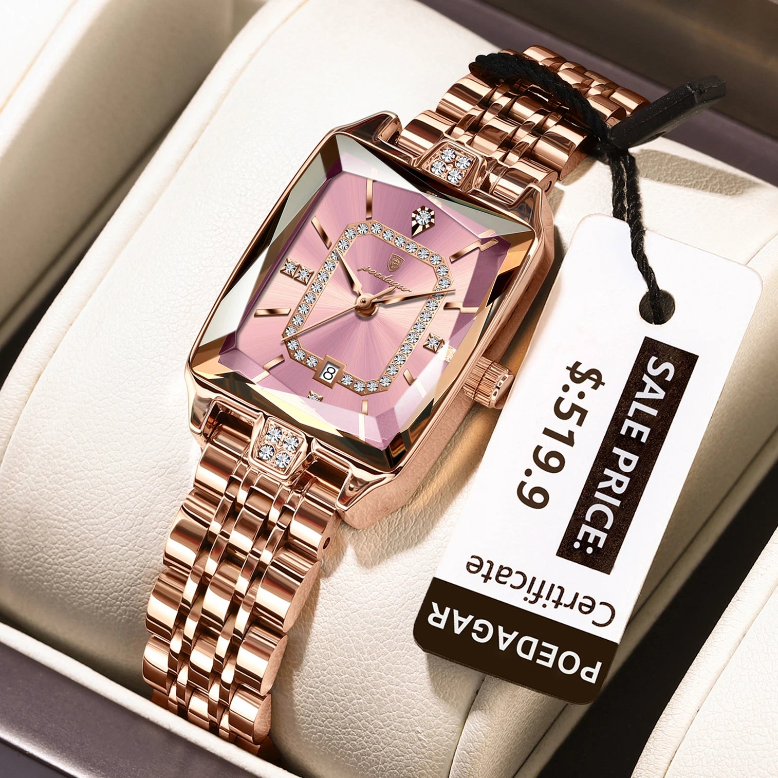 POEDAGAR Luxury Watch For Woman Waterproof Calendar High Quality Ladies Watch Stainless Steel Quartz Women's Watches Elegant+Box - MOBITECH  WATCH