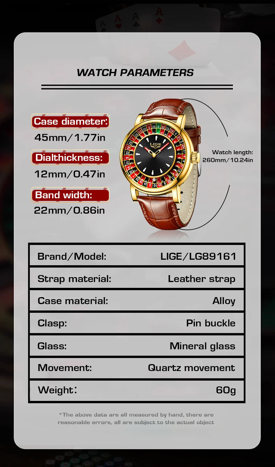 Quartz Man Watch Fashion Luxury Creative Roulette Game Dial Design Leather Casual Life Waterproof Watches for Men Gifts+Box - MOBITECH  WATCH
