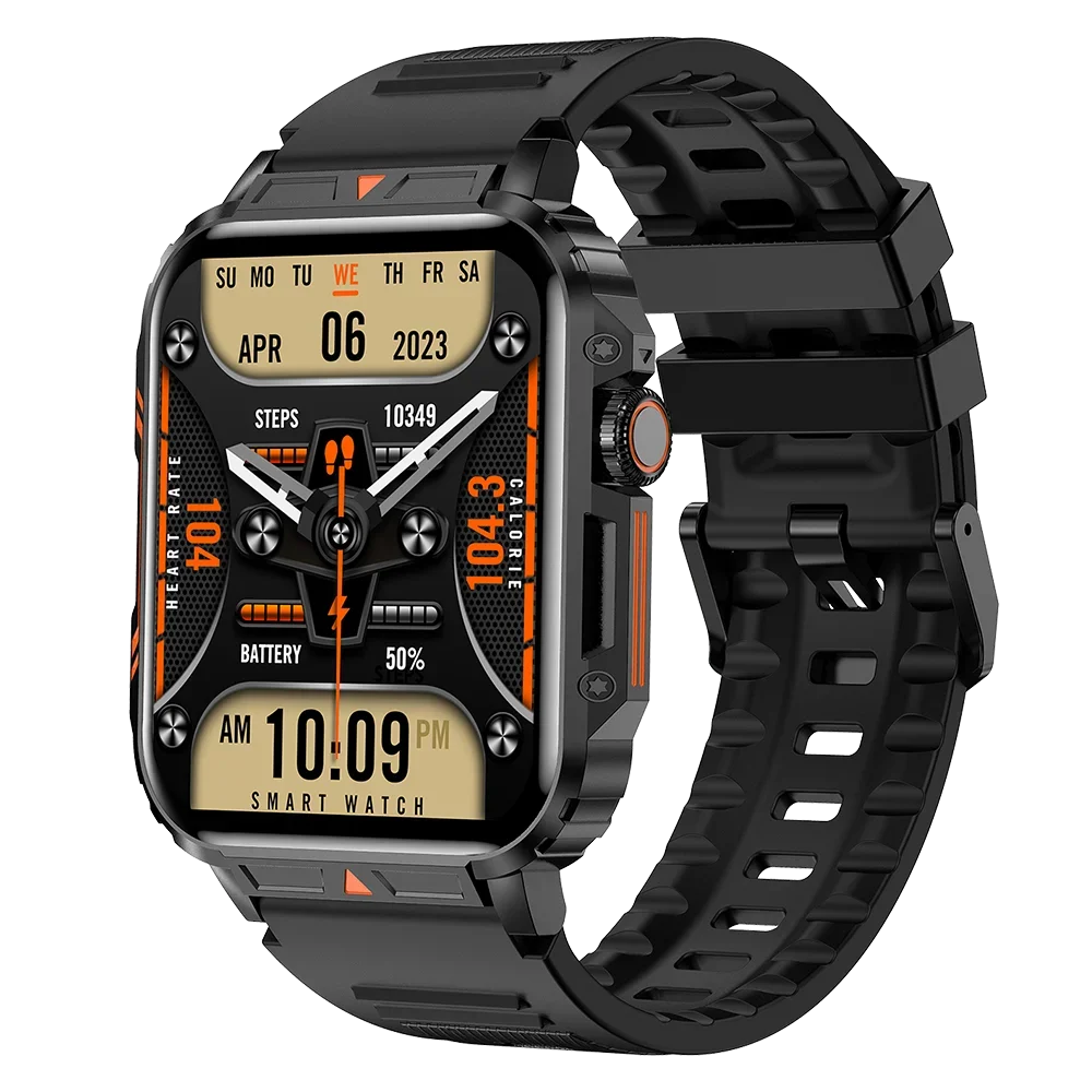 SENBONO 1.95inch Outdoor Military Smart Watch Men Bluetooth Call Smartwatch For Android IOS IP68 Waterproof Sports Ftiness Watch - MOBITECH  WATCH