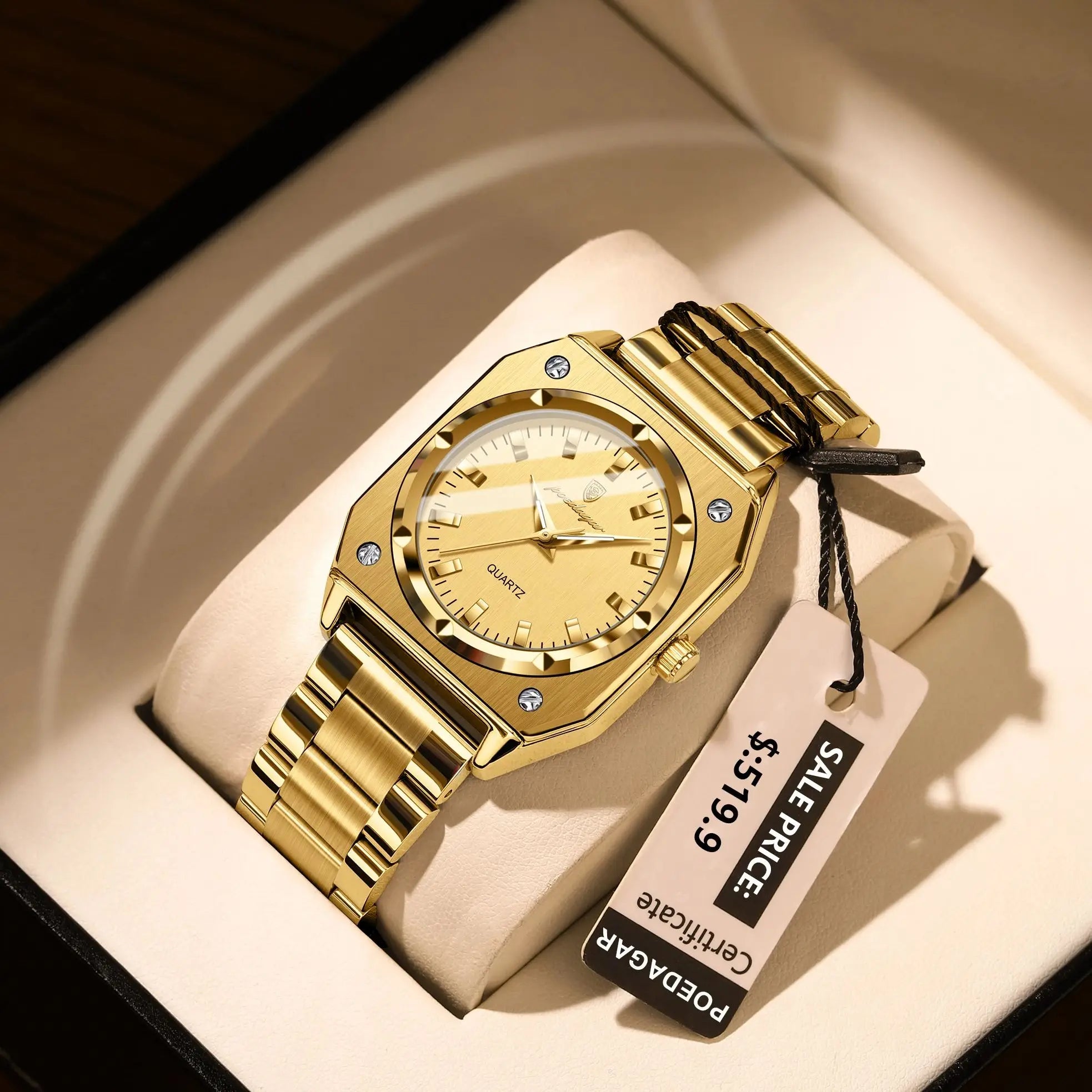 Luxury Elegant Square Ladies Watch Waterproof Luminous Watch for Woman Stainless Steel Quartz Women's Watches Reloj+box - MOBITECH  WATCH