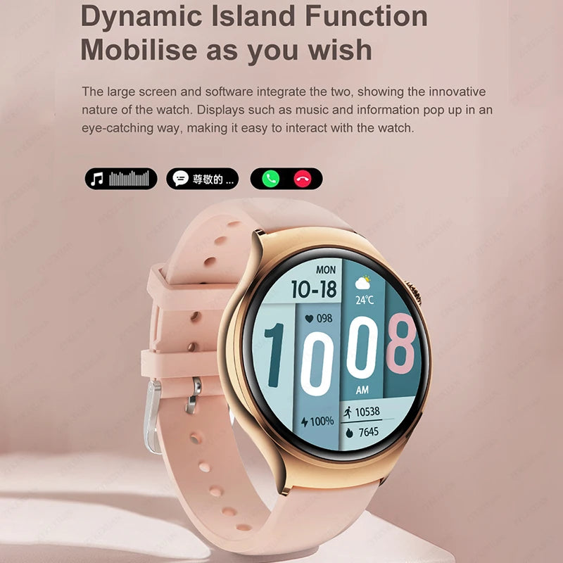 Fashion WATCH 4 Smart Watch Women 360*360 AMOLED HD Screen GPS NFC IP68 Waterproof Heart Rate Health Monitor Smartwatch 2025 New - MOBITECH  WATCH