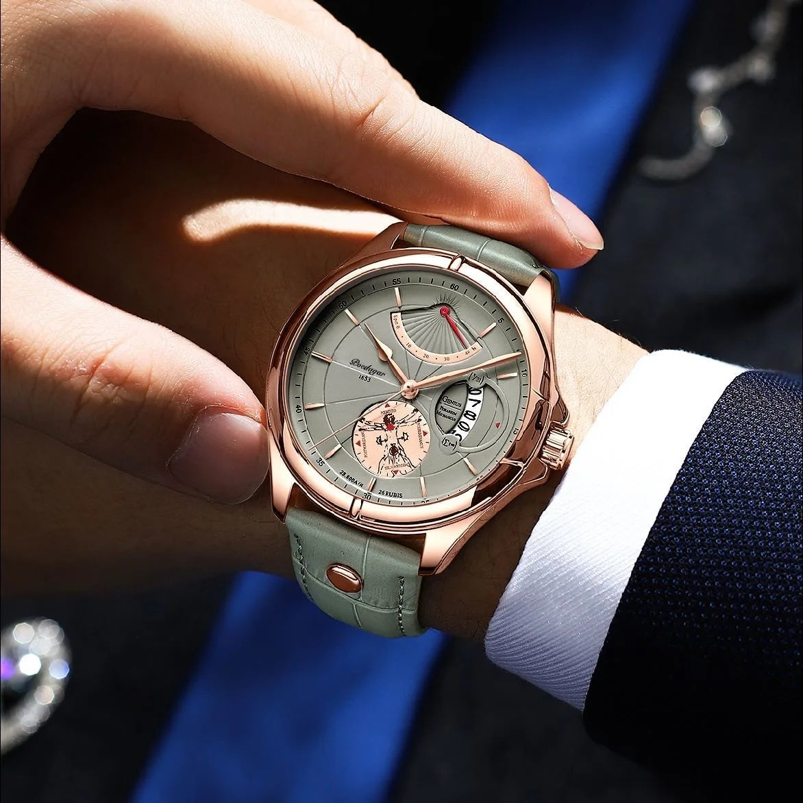 Luxury Business Men's Quartz Wristwatch Waterproof Luminous Date Leather Man Watch Fashion Watches For Men Reloj Hombre - MOBITECH  WATCH