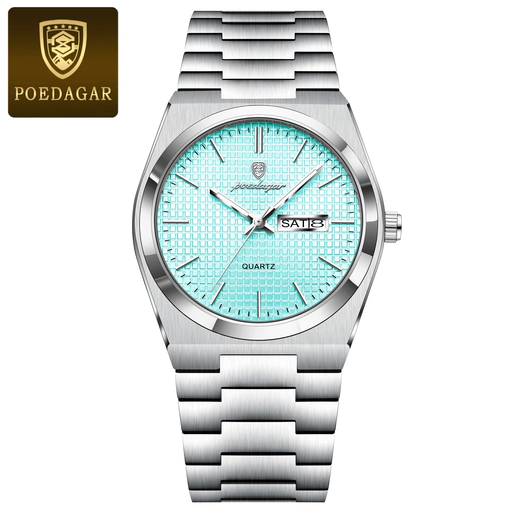 POEDAGAR Luxury Sport Man Watch Military Waterproof Luminous Date Week Men Watch Stainless Steel Quartz Men's Watches Male Clock - MOBITECH  WATCH