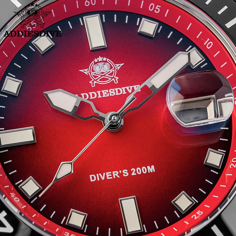 ADDIESDIVE New AD2089 Dive Watch 41mm Ceramic Bezel 200m Waterproof Japanese Quartz Watches BGW9 Luminous Stainless Steel Strap - MOBITECH  WATCH