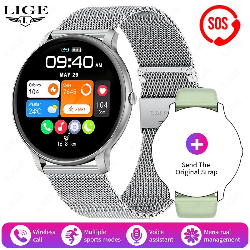2025 New Smart Watch Women Men Bluetooth Call Sports Fitness Watches Heart Rate Health Monitor Smartwatch Ladies For Android iOS - MOBITECH  WATCH