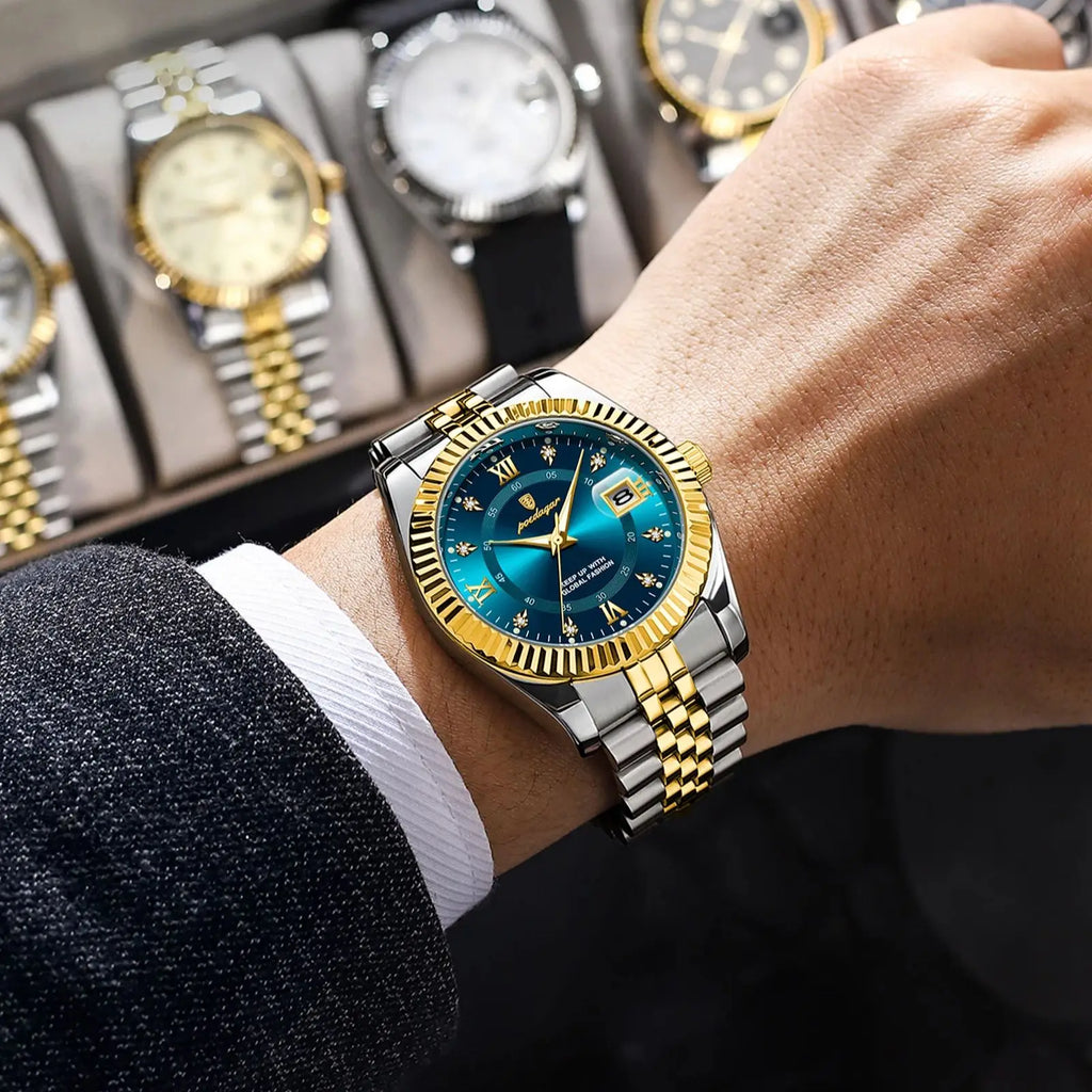POEDAGAR Luxury Sport Wrist Watch For Man Waterproof Luminous Date Men Watch Quartz Stainless Steel Men's Watches Male Reloj+box - MOBITECH  WATCH