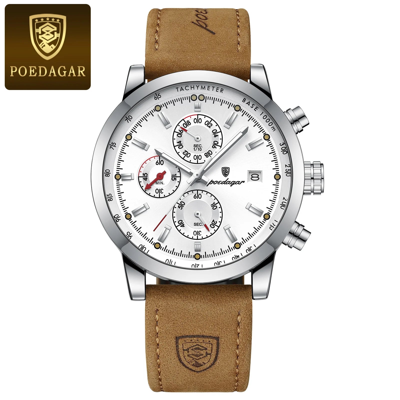 Trendy Man Watch Date Waterproof Luminous Chronograph Men Watch Sports Male Stylish Leather Men's Quartz Watches - MOBITECH  WATCH