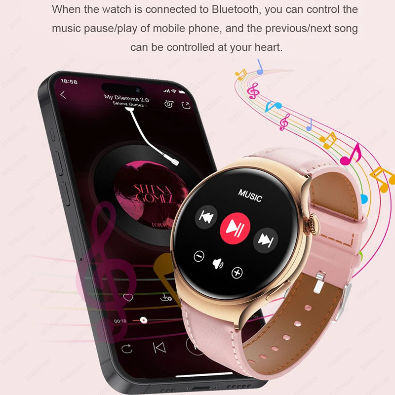 Fashion WATCH 4 Smart Watch Women 360*360 AMOLED HD Screen GPS NFC IP68 Waterproof Heart Rate Health Monitor Smartwatch 2025 New - MOBITECH  WATCH