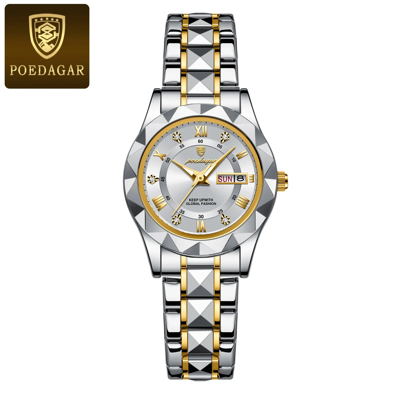 Luxury Ladies Dress Watch Luminous Waterproof Week Date Woman Wristwatch Stainless Steel Women Quartz Watches reloj+box - MOBITECH  WATCH