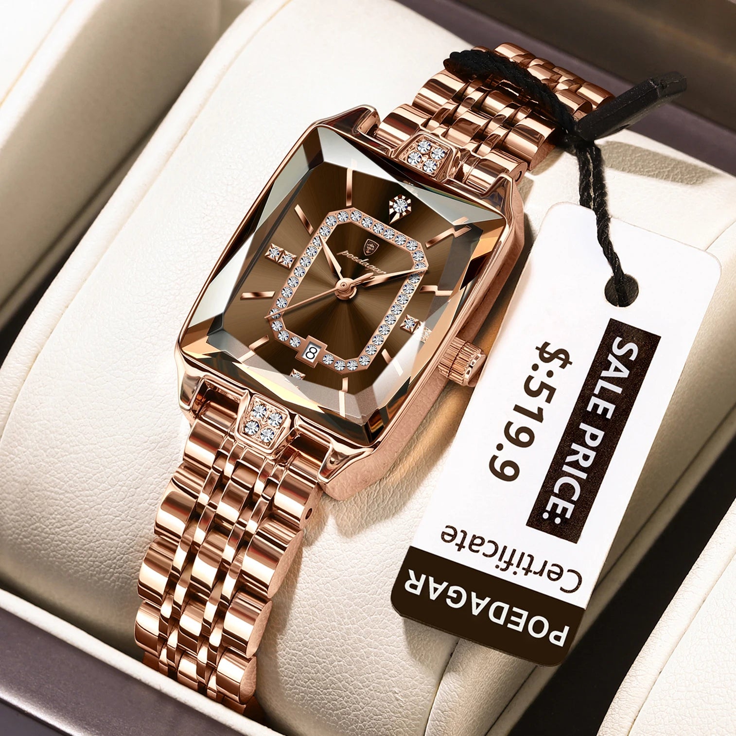 POEDAGAR Luxury Watch For Woman Waterproof Calendar High Quality Ladies Watch Stainless Steel Quartz Women's Watches Elegant+Box - MOBITECH  WATCH