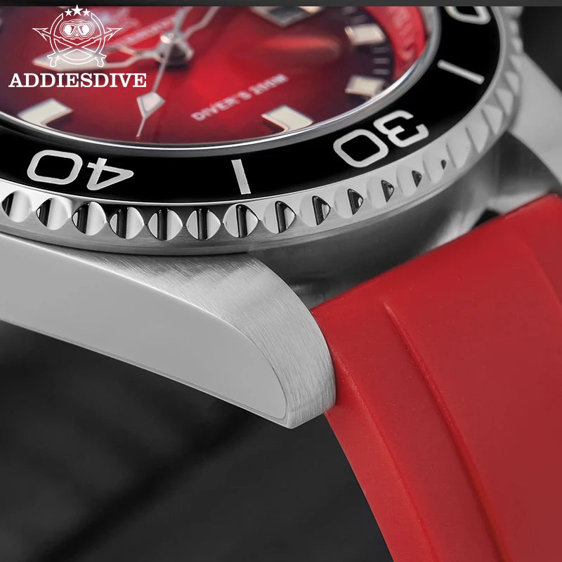 ADDIESDIVE New AD2089 Dive Watch 41mm Ceramic Bezel 200m Waterproof Japanese Quartz Watches BGW9 Luminous Stainless Steel Strap - MOBITECH  WATCH