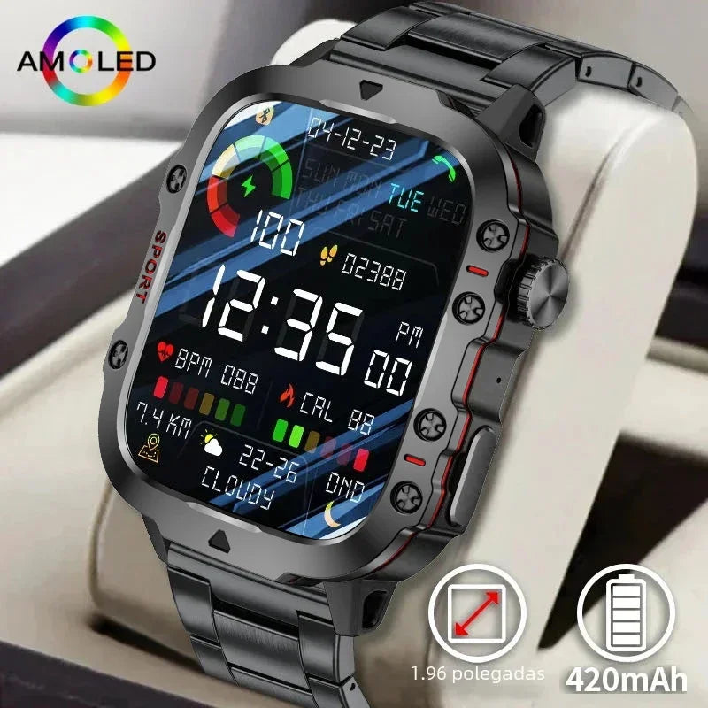 Military Men Smart Watch Bluetooth Call Fitness Clock Heart Monitor 3ATM Swim Waterproof Sport Smartwatch - MOBITECH  WATCH