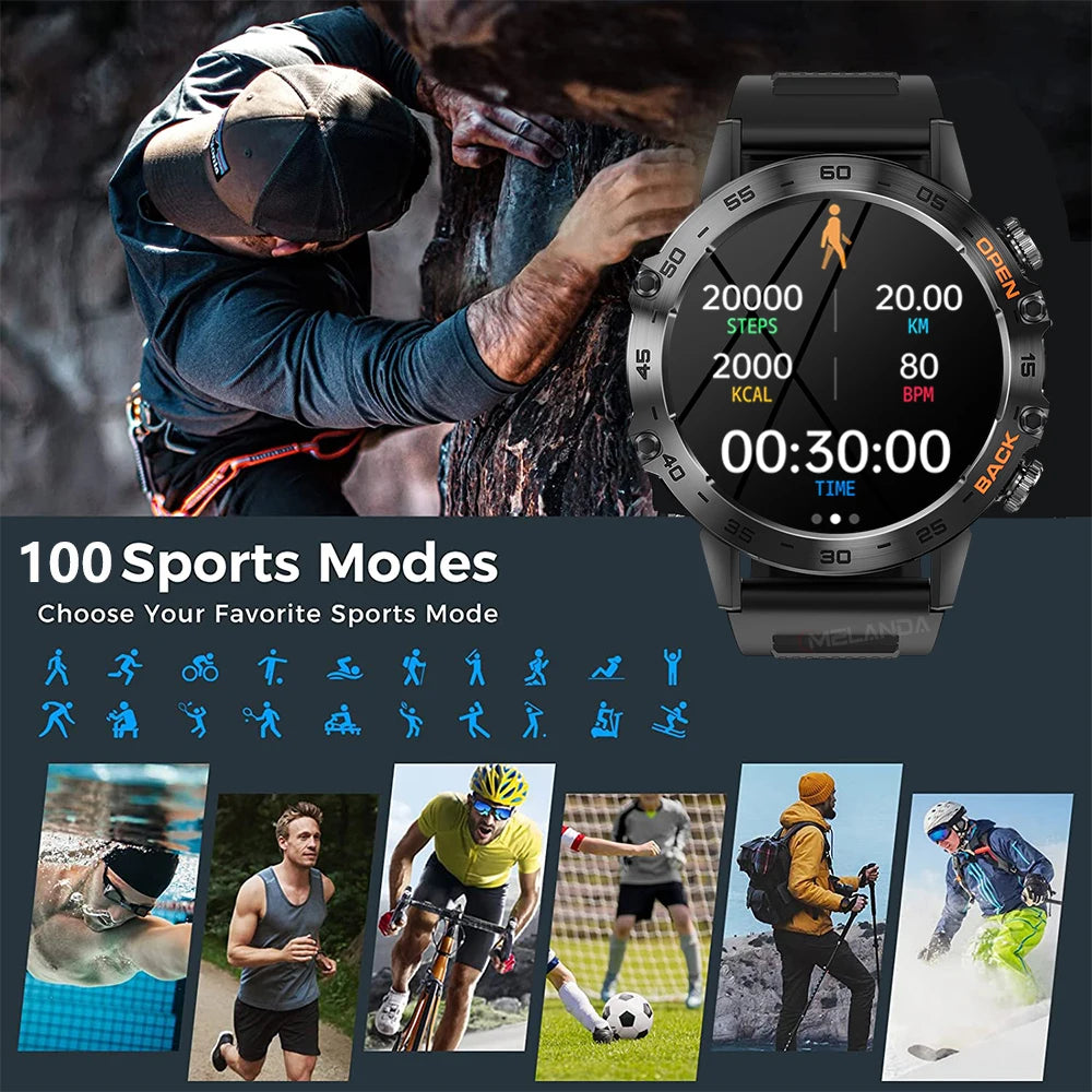 Smart Watch Men Sports Fitness Tracker IP67 Waterproof Smartwatch for Android IOS 400mAh - MOBITECH  WATCH