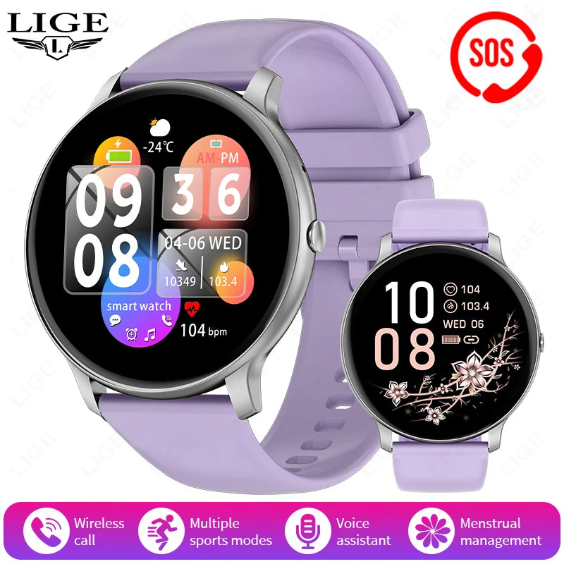 2025 New Smart Watch Women Men Bluetooth Call Sports Fitness Watches Heart Rate Health Monitor Smartwatch Ladies For Android iOS - MOBITECH  WATCH